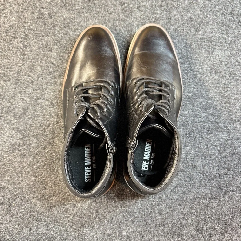 steve‎ madden mens p jellen boots black size 12